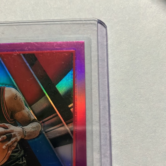 2024 Topps Chrome Allen Iverson Pink Holo Refractor 76ers Card Mint - Picture 3 of 6